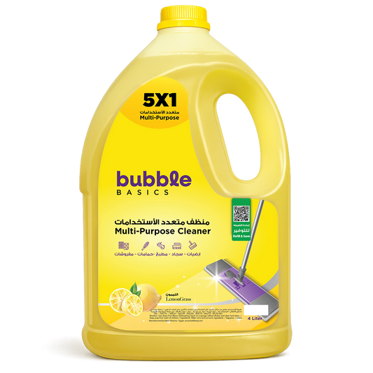 باببل منظف باببل متعدد الاستخدامات 5*1 - الليمون - 4 لتر / BBL Multi-Purpose Cleaner 5X1 Lemon 4 liter